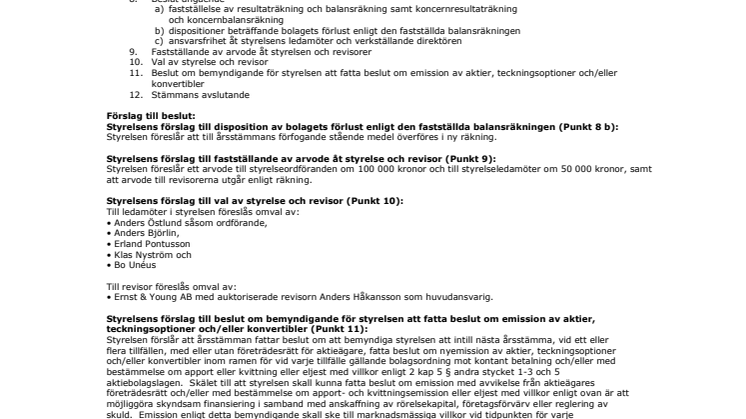 ​Kallelse till årsstämma i Kiwok Nordic AB (publ), org. nr. 556665-3068