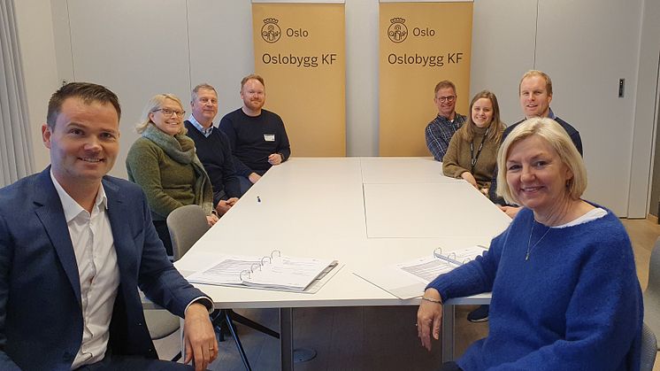 Fra venstre: Martin Stuge Bånerud, Kristine Wangen, Nils H. Stenhammer, Mats-Erik Vatne, Magnar Dag Skår, Amanda Høysæter, Andreas Bjørnerem, Eli Grimsby