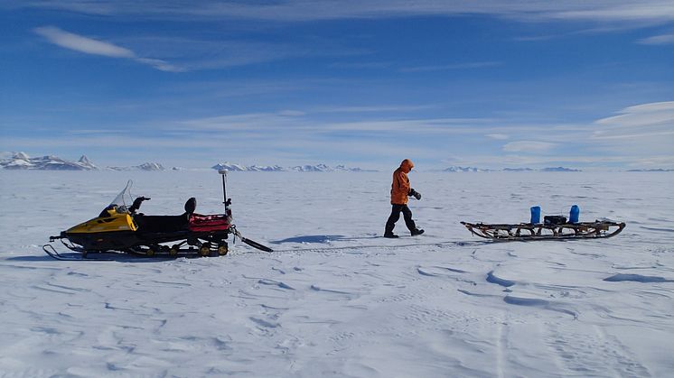 Dr Kate Winter pictured on a previous trip to Antarctica