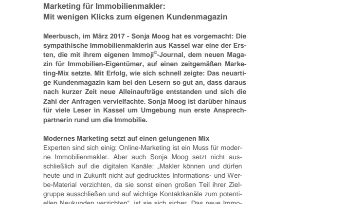 Marketing für Immobilienmakler: Mit wenigen Klicks zum eigenen Kundenmagazin