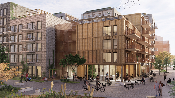 What arkitektur bostadsförslag i GoCo Health Innovation City för Balder.