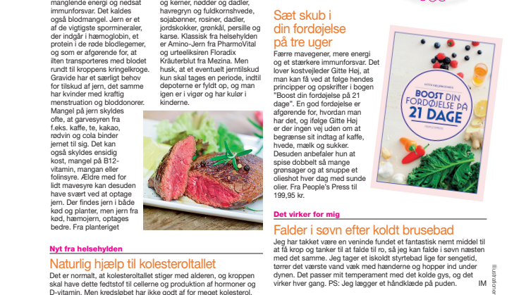 Jern giver styrke og vitalitet
