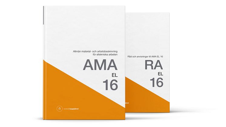 Referensverket AMA EL 16, med tillhörande råd och anvisningar RA EL 16, grundligt aktualiserad för att hålla AMA i takt med tiden. 
