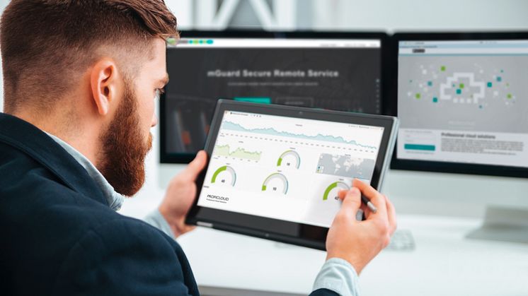 Genom att ladda ner en app till PLCnext styrsystem kan det även agera VPN-client