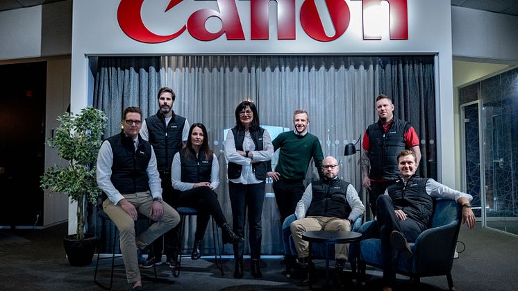 Teamet CBC Dalarna och Martin Arousell ägare av Canon Business Center Gävle som öppnar första juni 2021.