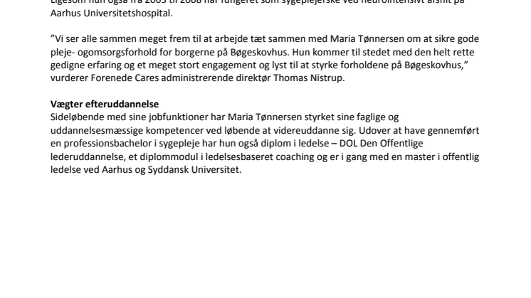 Erfaren og veluddannet leder er ny centerchef på Lokalcenter Bøgeskovhus 