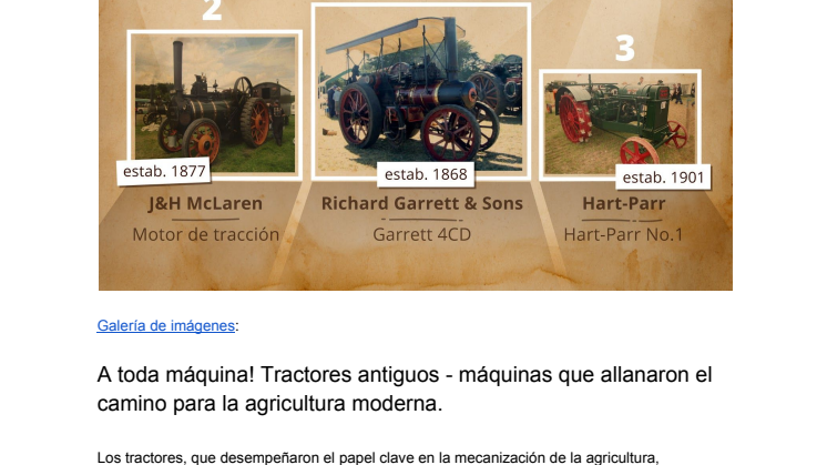 A toda máquina! Tractores antiguos - máquinas que allanaron el camino para la agricultura moderna.