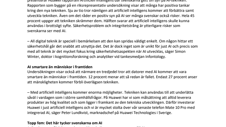 Spännande och skrämmande: Så ser svenskarna på artificiell intelligens