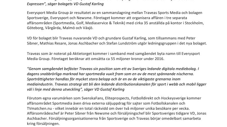 SvenskaFans och Sportsverige går ihop - bildar Everysport Media Group