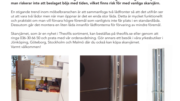 Innovativt beslag till höga lådfronter
