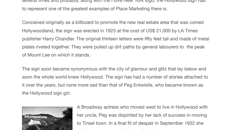 Hollywoodland. Putting Tinsel Town on the Map