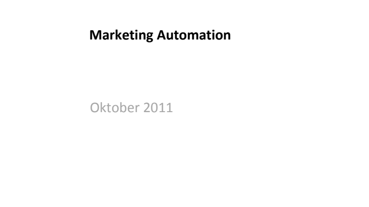 Guide: Vad är Marketing Automation