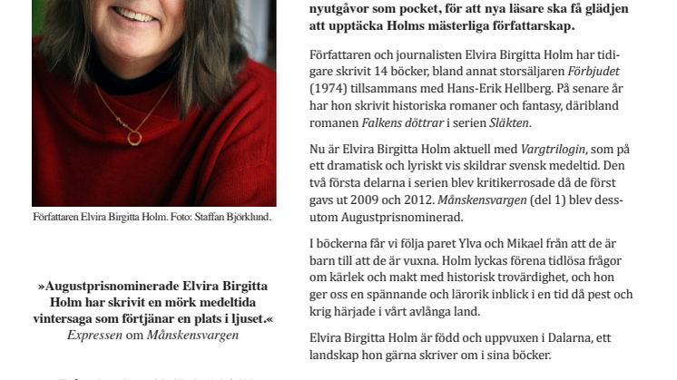Augustnominerade Elvira Birgitta Holm romanaktuell