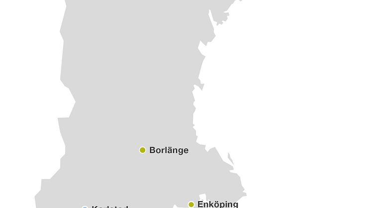 Swedish Agro Machinerys egna anläggningar och servicepartner. 