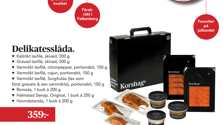 Julklappstips: Delikatesslåda med lax från Korshags