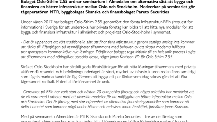 ​Finns det andra sätt att bygga en bättre förbindelse mellan Oslo och Stockholm?