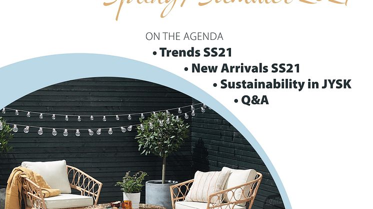 Einladung zum JYSK/DÄNISCHES BETTENLAGER "Spring/Summer Season 2021“-Livestream-Event am 16.20.2021