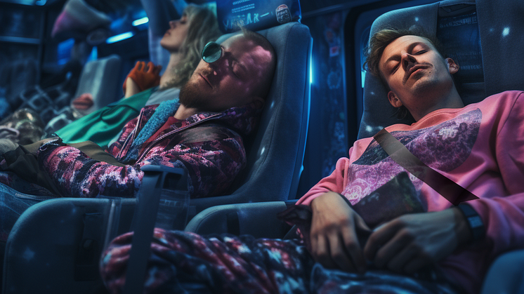Boendesituationen inför Eurovision öppnar för kreativitet. Festsugna deltagare hyr bussar och sover på hemresan