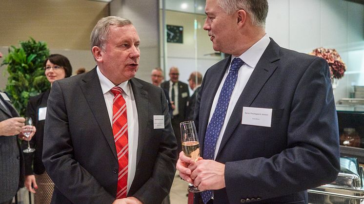 Maritimer Koordinator der Bundesregierung Norbert Brackmann, MdB (CDU) und Scandlines' CEO Søren Poulsgaard Jensen