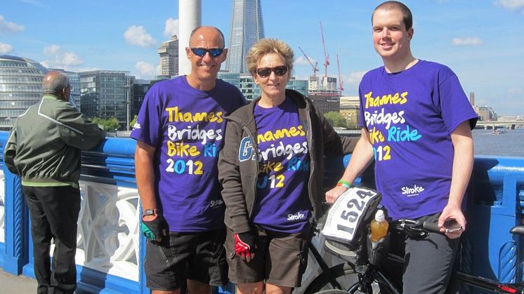Team Sandwell take on the Thames Bridges Bike Ride for stroke