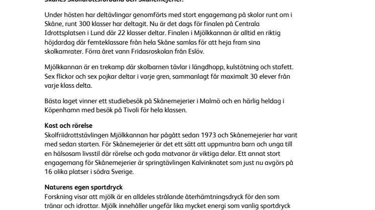 Dags för final i Mjölkkannan