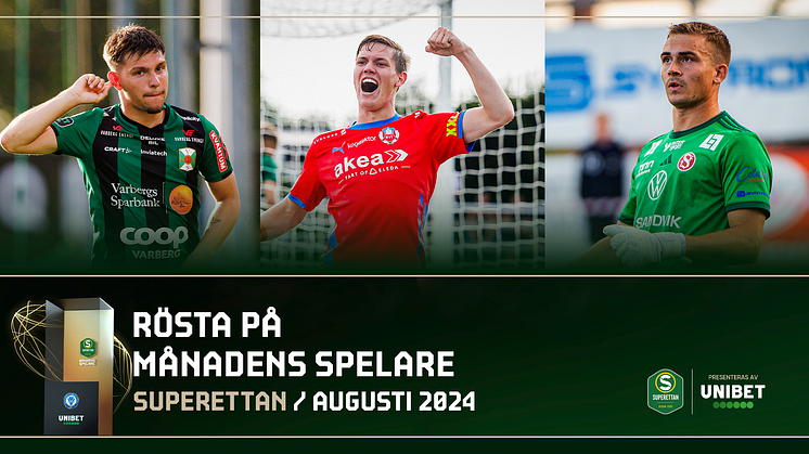 Nominerade för Månadens Spelare och Tränare i Superettan