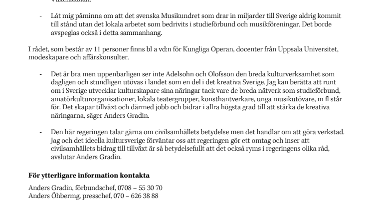 Regeringen missar civilsamhället