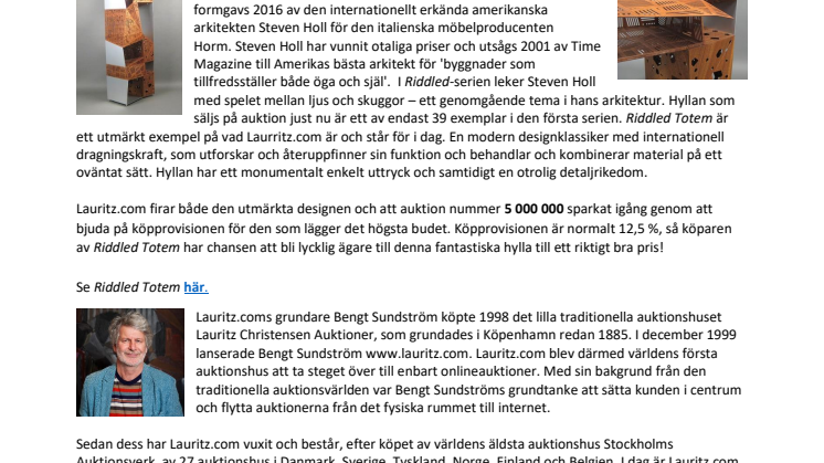 Auktion nummer 5 000 000 har startat!