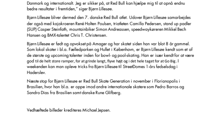 Professionel skater Bjørn Lillesøe får vinger