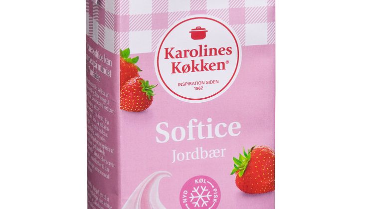Karolines Køkken jordbær softice