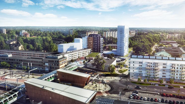Brf Trim byggs centralt i Kallhälls centrum.