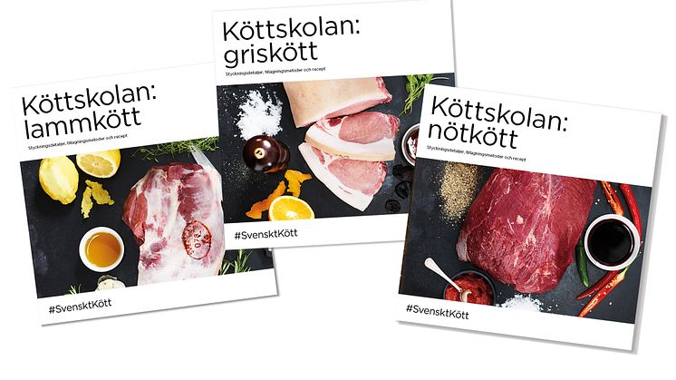 Köttskolan – nya tillagningsbroschyrer från Svenskt Kött  