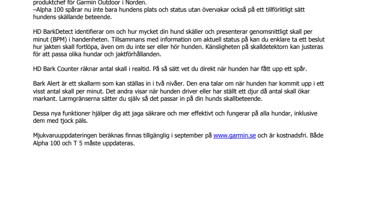 Skallindikator till Garmin® Alpha® 100 med T 5 halsband 