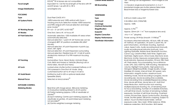 EOS R8_PR Spec Sheet