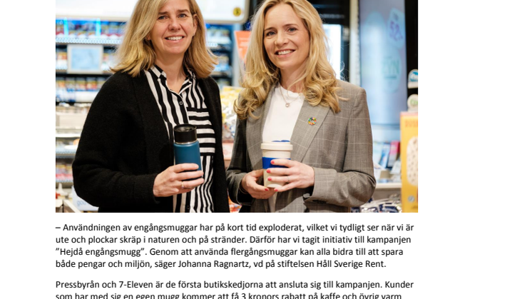​Rabatt på kaffe ska minska antalet engångsmuggar 