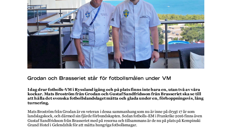 Grodan och Brasseriet står för fotbollsmålen under VM