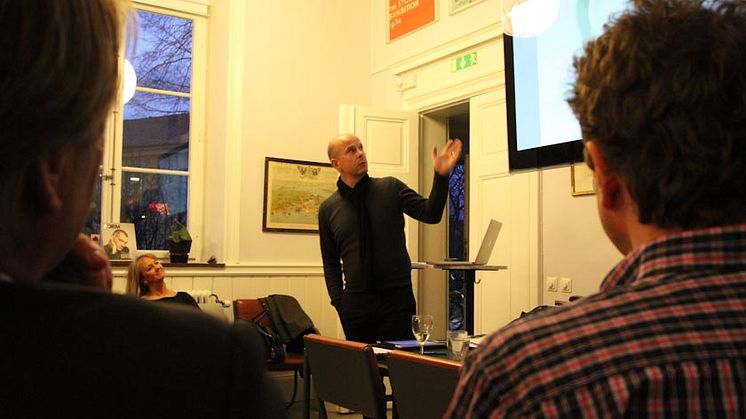 Henrik Otto makes a point at the IAA Swedish design seminar March 23 2011