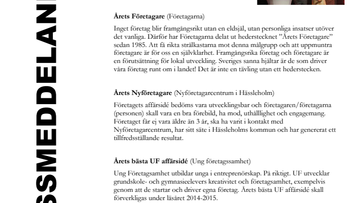 Prisutdelningar vid Hässleholms Galakväll