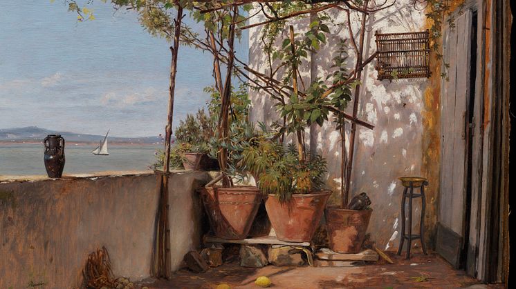 Martinus Rørbye, Loggia, Procida, 1835. Foto: Anna Danielsson / Nationalmuseum. 