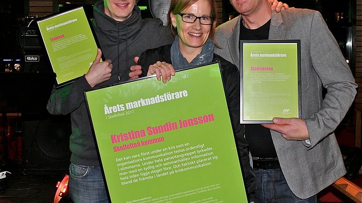 Skellefteå kommuns kriskommunikation utsågs till Årets marknadsförare i Skellefteå 2011