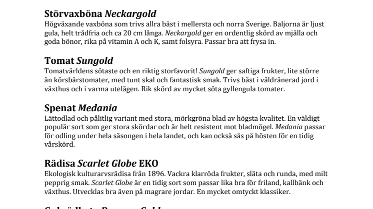 Zetas utvalda fröer