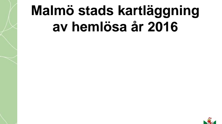 Kartläggning hemlöshet 2016