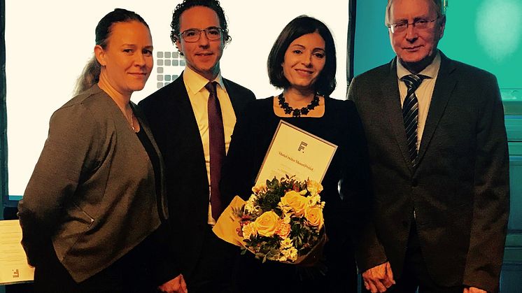 Maria Wetterstrand och Daniel Massot tillsammans med pristagarna i kategorin Årets innovatör