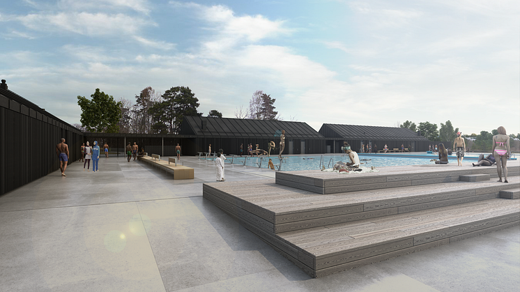Järvabadet. Illustration: AIX Arkitekter.