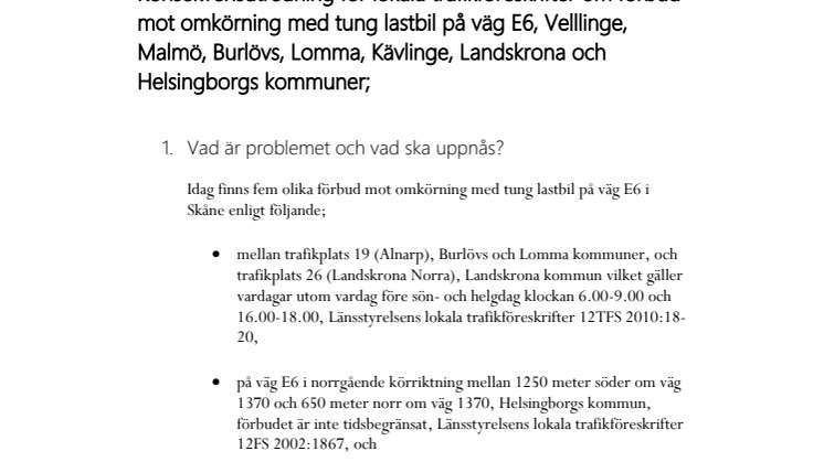 Här kan du ta  del av konsekvensutredningen