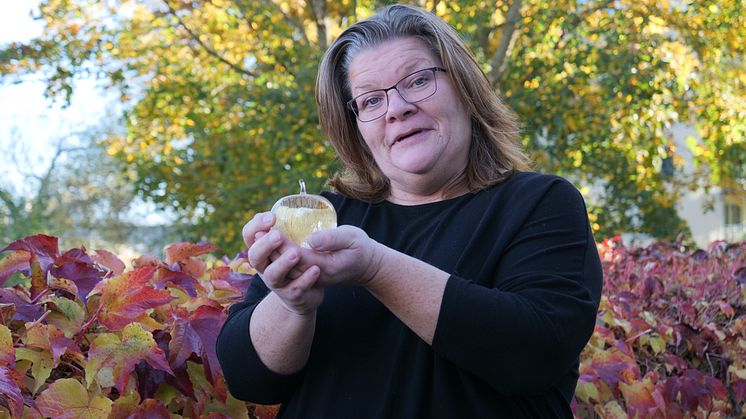 Pernilla Andersson, lärare på ekonomiprogrammet, Eksjö gymnasium, andrapristagare Lärarpriset Guldäpplet 2022. Foto: Bo Helmersson