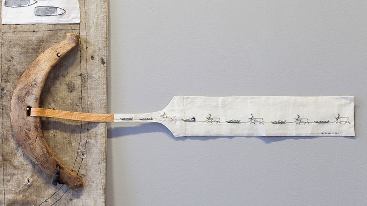 Britta Marakatt-Labba, Krackelerat / Rahkkan (detalj), 2014