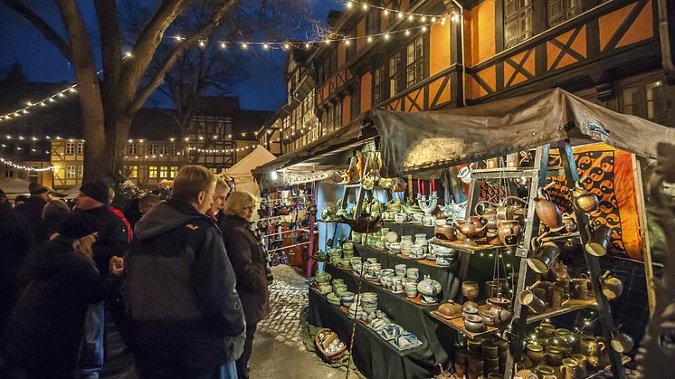 Tre adventsweekender kan man få et kig ind bag murene i Quedlinburgs private købmandsgårde