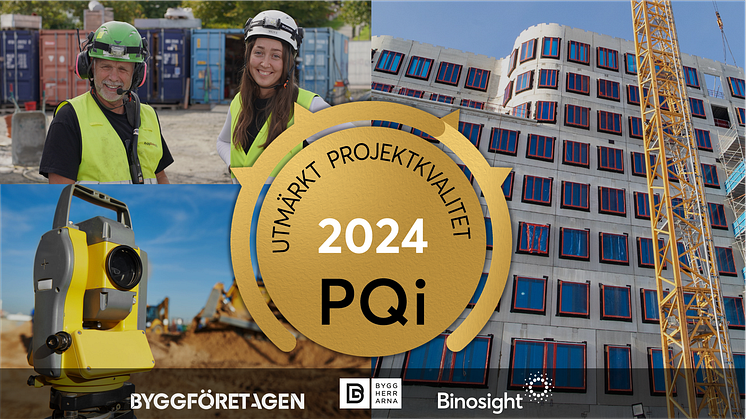 Sju byggprojekt har tilldelats branschens kvalitetsutmärkelse "PQi - Utmärkt Projektkvalitet" 2024. Här presenteras hela listan.