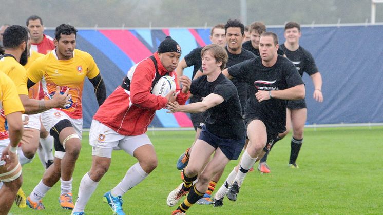 Northumbria students take on Tonga rugby team 